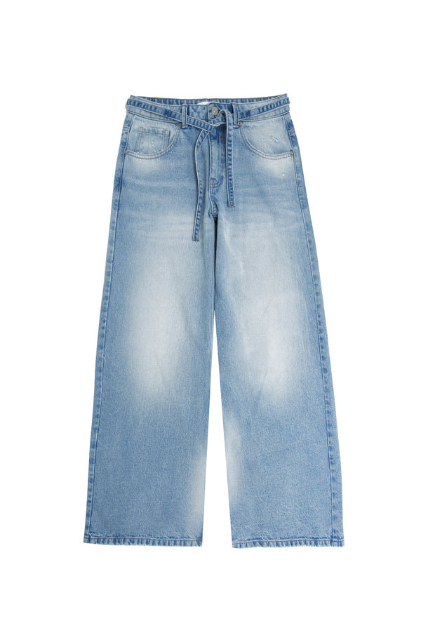 Product JEAN WIDE LEG BMK-Light Medium Blue Denim - Image 1