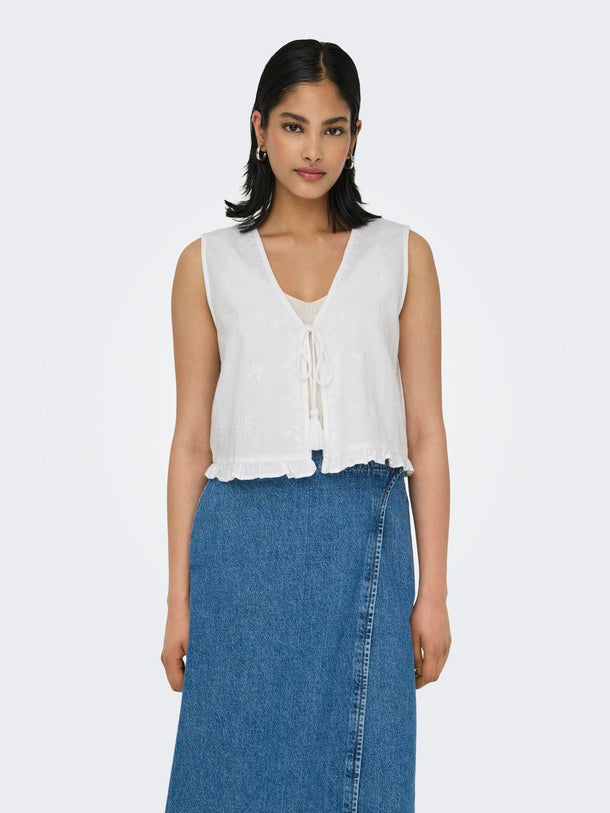 Product TOP LINO CON LAZO KIRI - Bright White - Image 1
