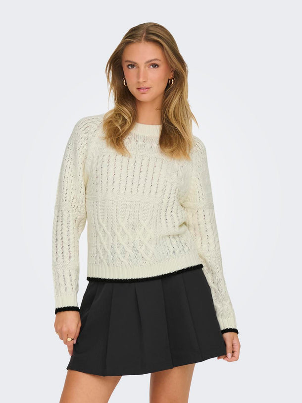 Product SWEATER JASSY - Eggnog Detail:W. BLACK - Image 2