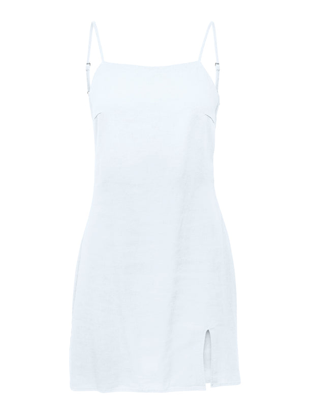 Product VESTIDO CARO EFECTO LINO - Bright White - Image 1