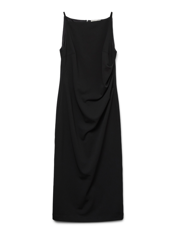 Product VESTIDO MIDI CON TAJO SAGE-Black - Image 2
