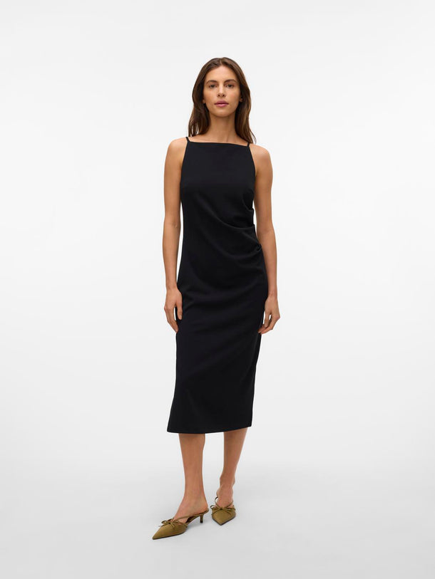 Product VESTIDO MIDI CON TAJO SAGE-Black - Image 1