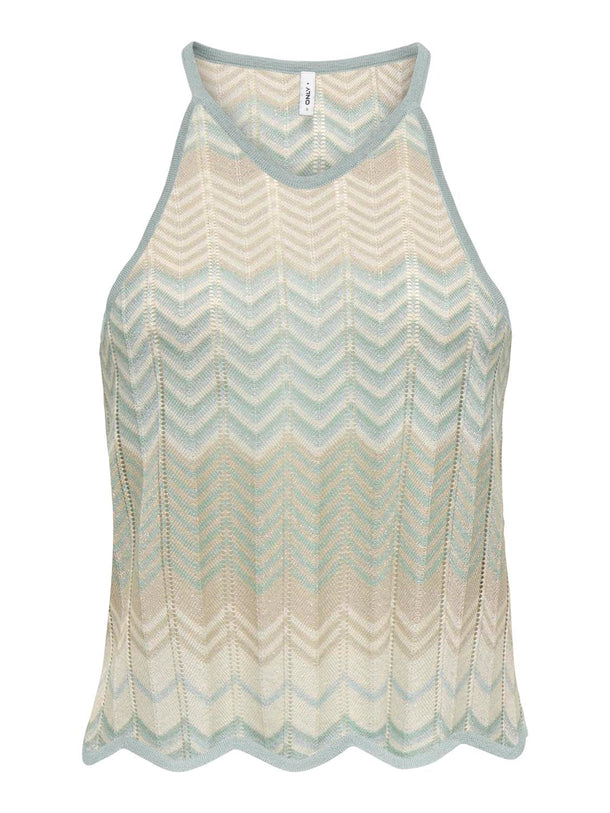 Product TOP LUREX ALVIRA-Cloud Blue Pattern:Cloud/Blues/Feather/Silver Glitter - Image 1