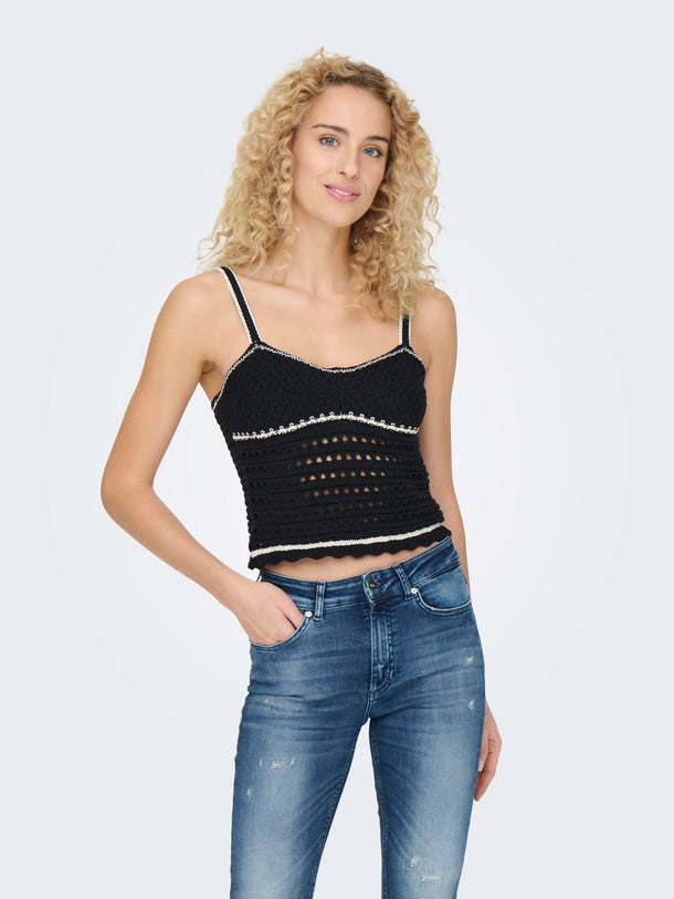 Product TOP MINNIE TEJIDO - Black Detail:BIRCH - Image 1