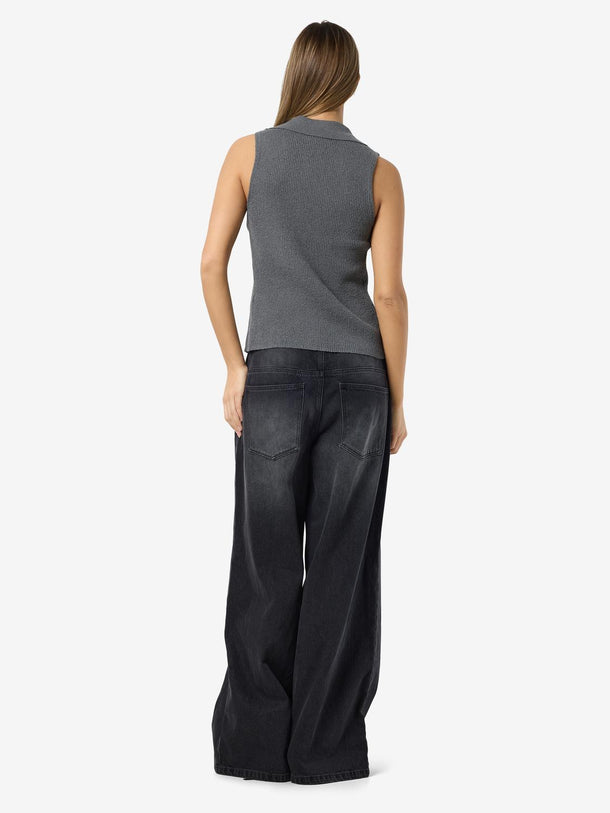 Product TOP TEJIDO CON LAZOS AYLIN-Charcoal Gray - Image 2