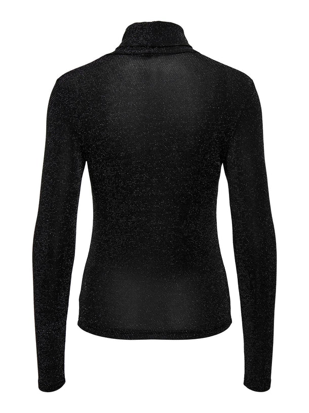 Product TOP CLARA - Black Detail:SILVER GLITTER - Image 5