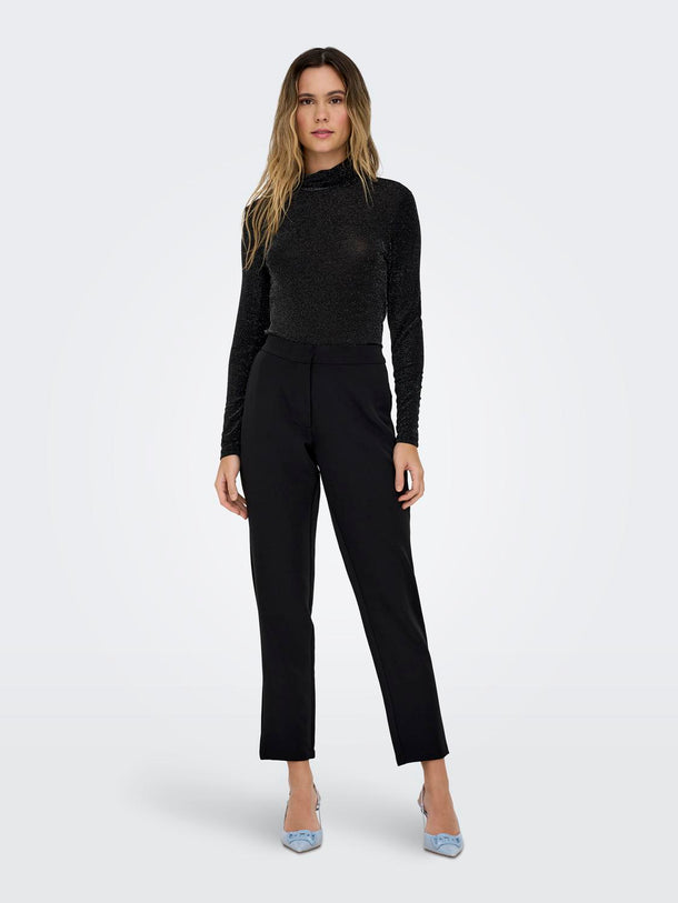 Product TOP CLARA - Black Detail:SILVER GLITTER - Image 3