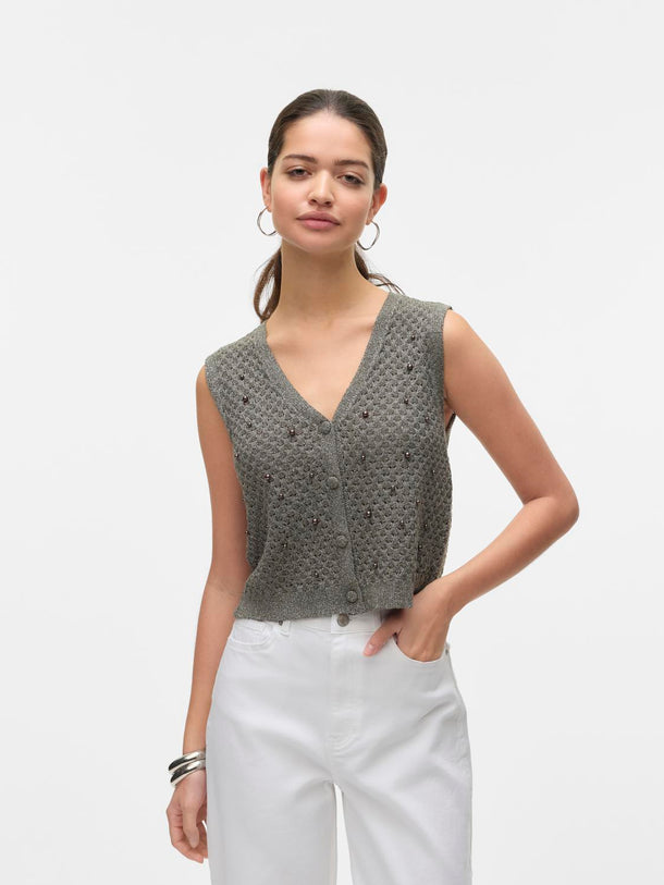 Product CHALECO TEJIDO AMALFI-Kalamata Detail:W. SILVER LUREX - Image 2
