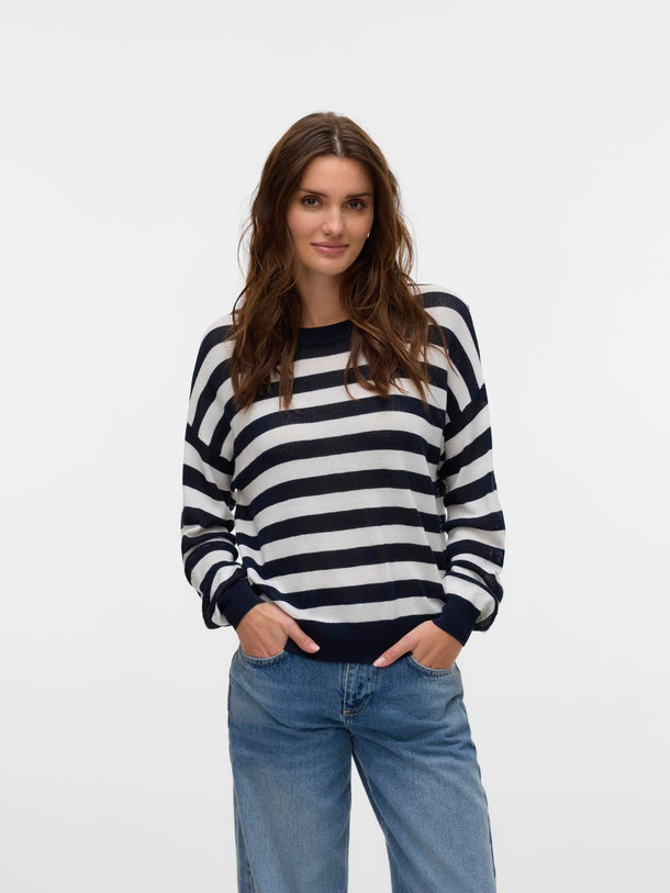 Product SWEATER NEWLEXSUN - Navy Blazer Detail:W. SNOW WHITE - Image 1