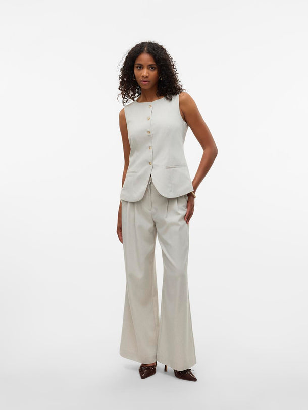 Product PANTALÓN SASTRERO LINO MIKELA-Birch Detail:MELANGE AS SAMPLE - Image 3