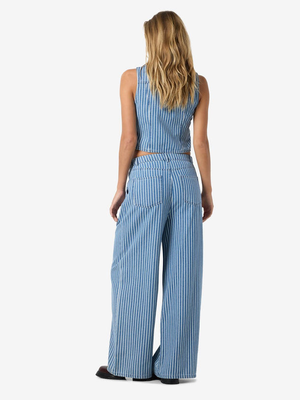 Product PANTALÓN SASTRERO RAYA DIPLOMÁTICA HERA - Medium Blue Denim - Image 3