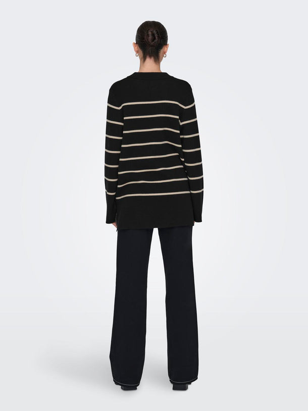 Product SWEATER MILA - Black Stripes:CEMENT - Image 4