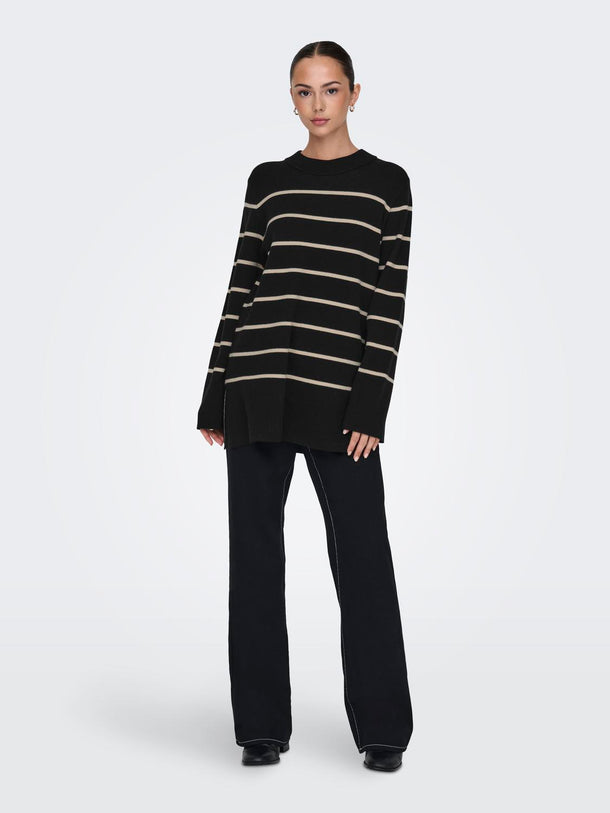 Product SWEATER MILA - Black Stripes:CEMENT - Image 3