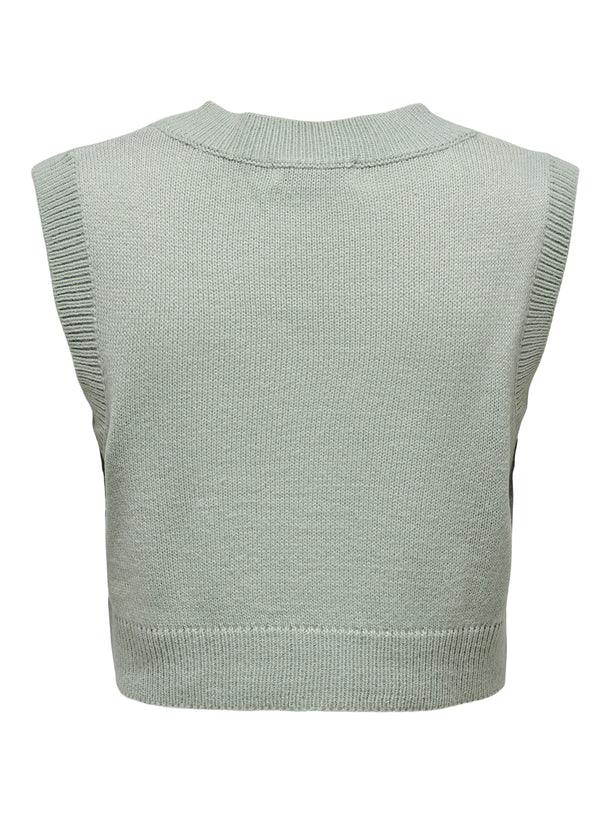 Product CHALECO LUCA TEJIDO CROPPED - Mineral Gray - Image 2