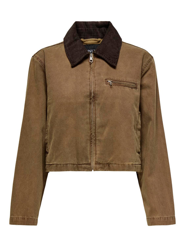Product CHAQUETA CAVA - Bistre Detail:COLLAR CHOCOLATE TORTE - Image 4