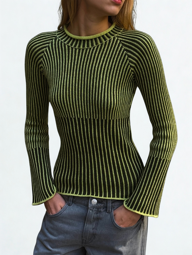 Product SWEATER TEJIDO ACANALADO BMK-Classic Green - Image 1