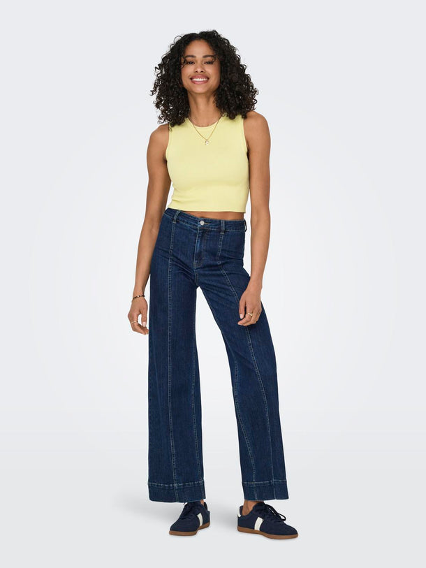 Product TOP ACANALADO CON CUELLO REDONDO ANTONIA-Wax Yellow - Image 5