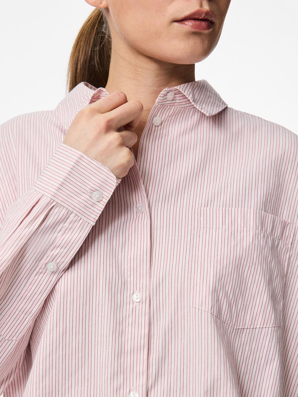 Product CAMISA POPELÍN EMME-Bright White Stripes:High Risk Red + Pink-A-Boo - Image 6
