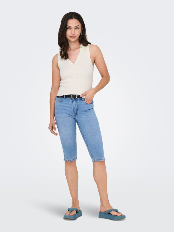 Product TOP TEJIDO CON CUELLO CAMISERO NANNA-Cloud Dancer - Image 5