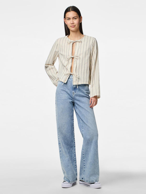 Product BLUSA LINO CON NUDO TIMBER - Birch Stripes:Ombre blue - Image 5