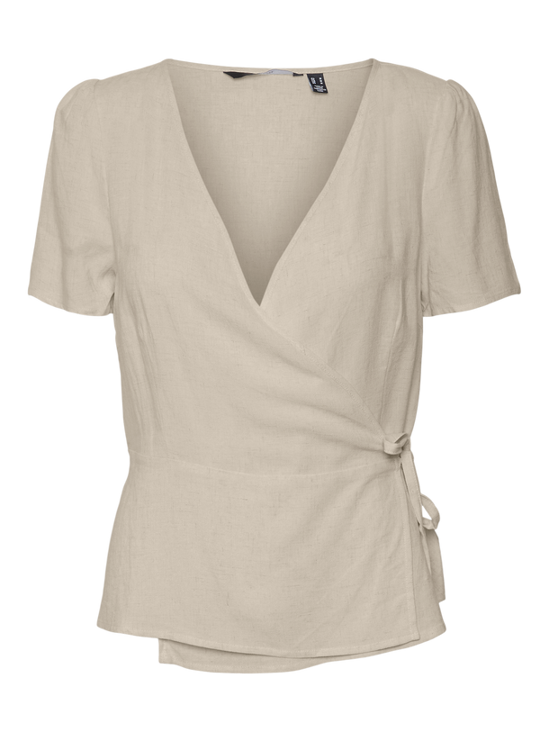 Product BLUSA LIA EFECTO LINO - Oatmeal - Image 1