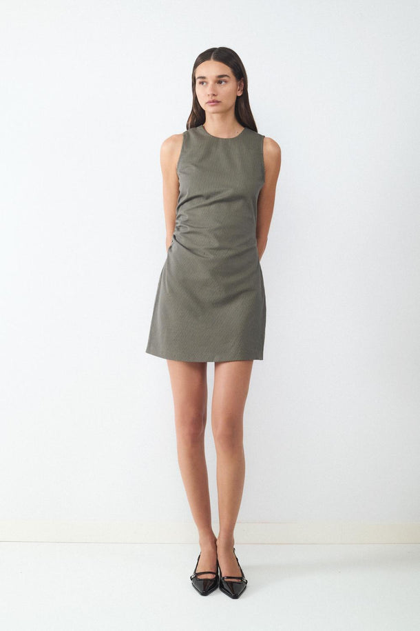 Product VESTIDO MINI RAYAS BMK-Spinach Green - Image 1