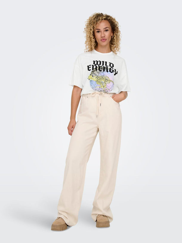 Product CAMISETA LUCY - Cloud Dancer Print:Wild duchess - Image 2