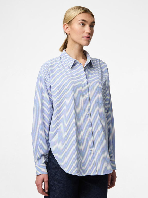 Product CAMISA POPELÍN EMME-Nautical Blue Stripes:White + Maritime Blue - Image 1