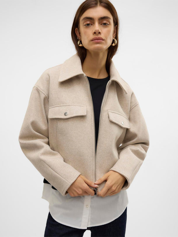 Product CHAQUETA FORTUNEFREJ - Oatmeal Detail:MELANGE - Image 2