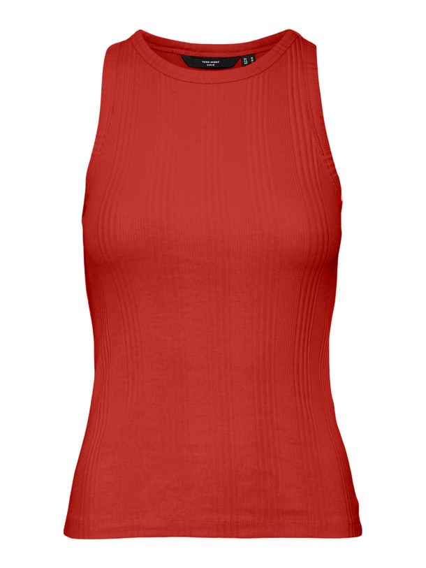 Product TOP HALTER ACANALADO MAE-Valiant Poppy - Image 1