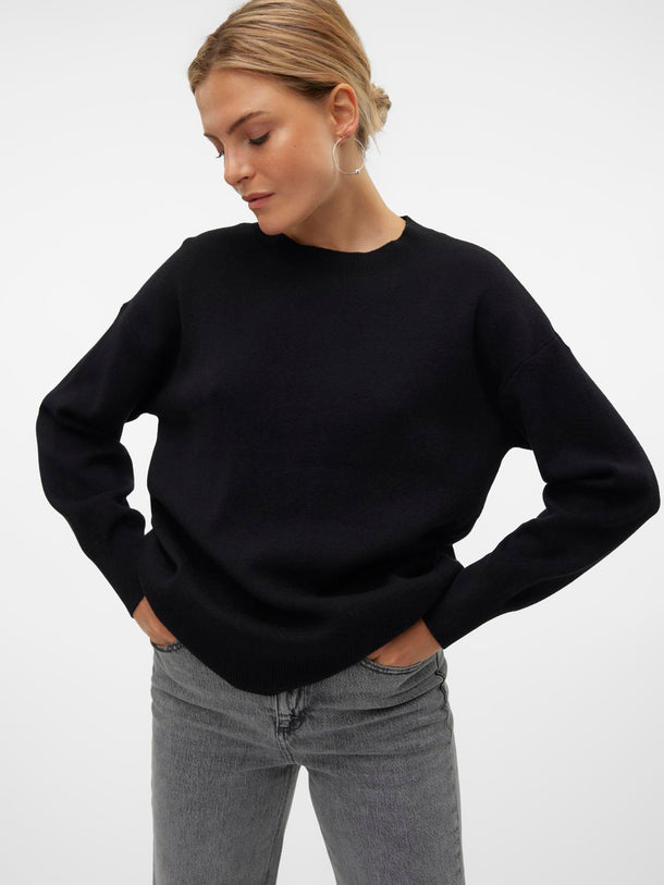 Product SWEATER NANCY - Black Detail:SOLID - Image 5