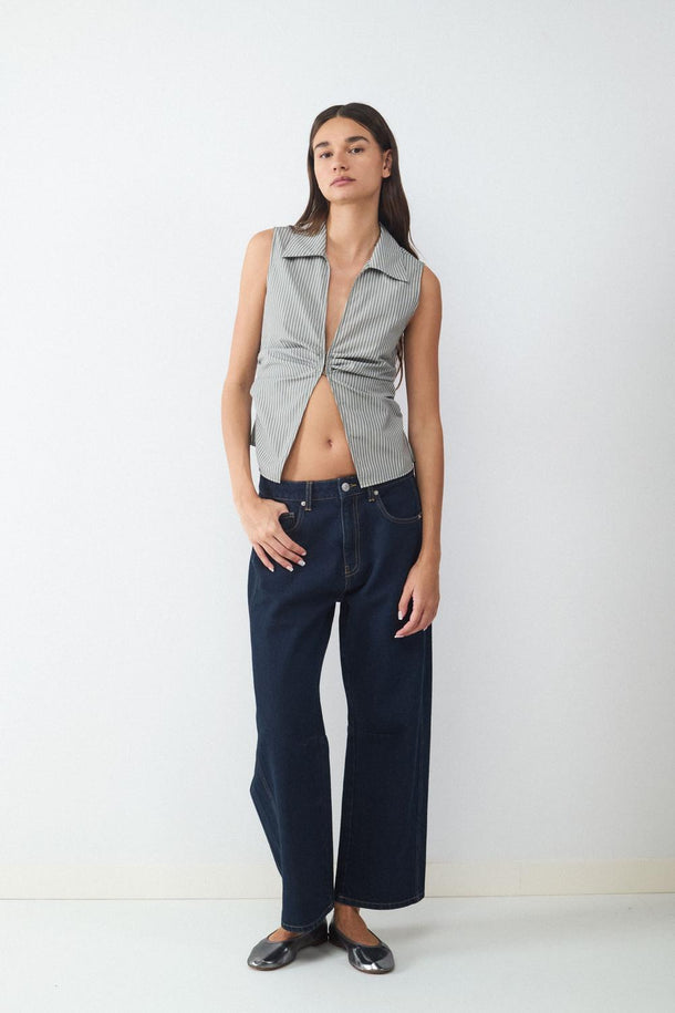 Product TOP CUELLO CAMISERO FRUNCIDO BMK-Green Essence - Image 2