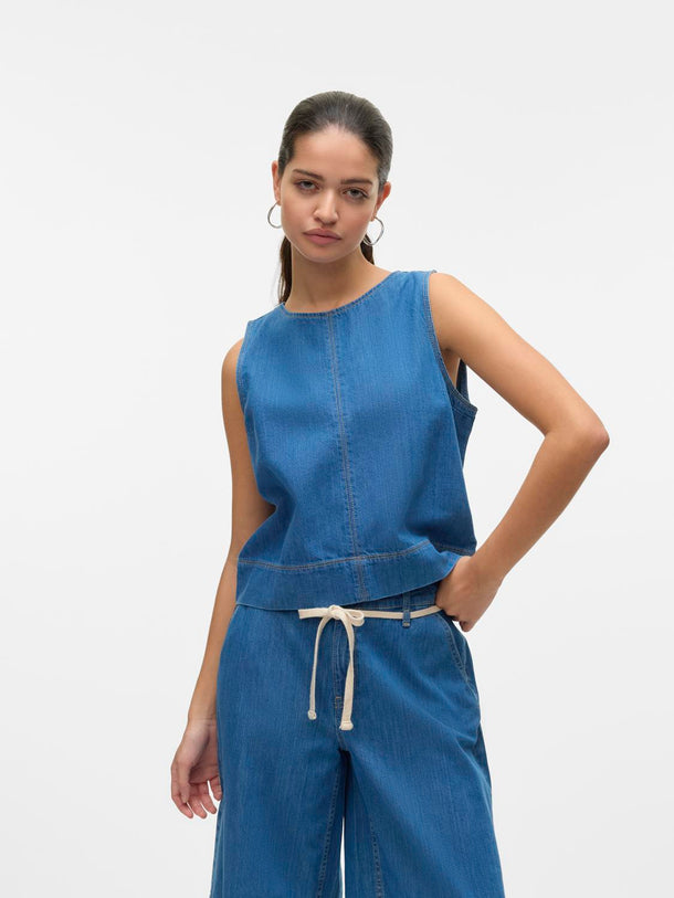 Product TOP DENIM JESSICA - Light Blue Denim - Image 1