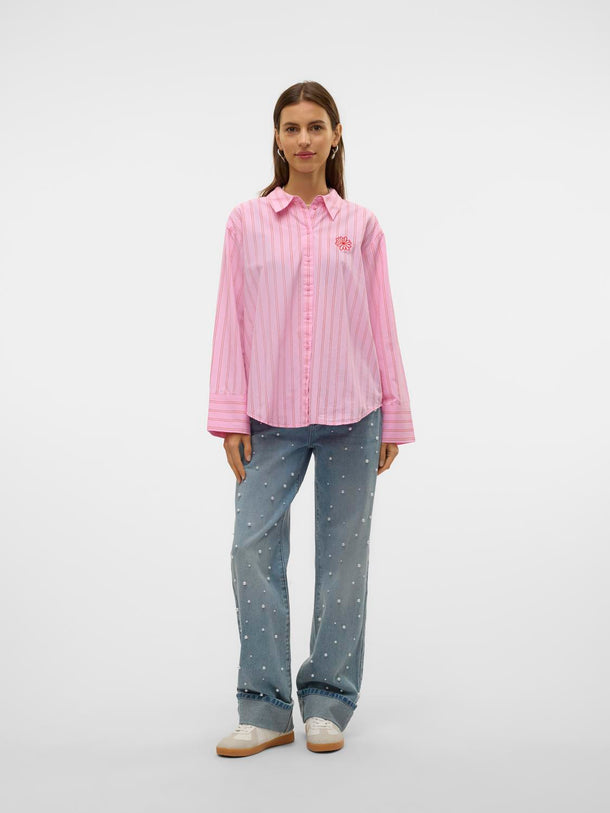 Product CAMISA RAYAS ARLO-Bonbon Stripes:Fiery red/cloud dancer - Image 2