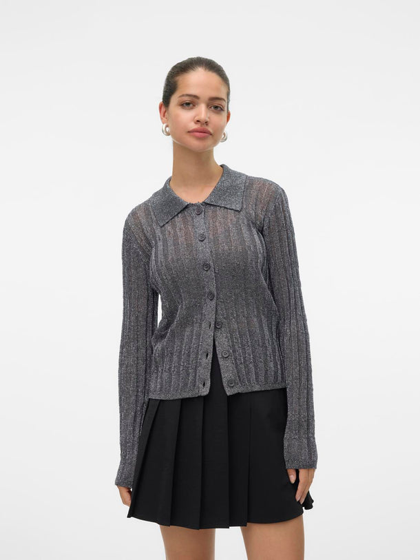 Product CARDIGAN MILES  - Asphalt Detail:W. SILVER LUREX - Image 1
