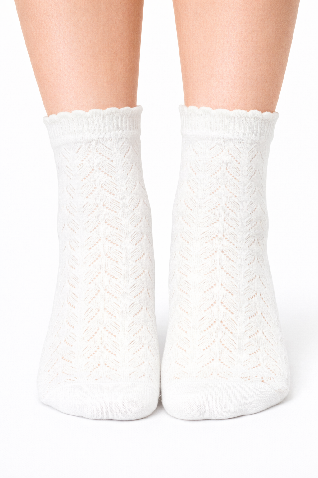 CALCETINES VOLADOS OLIVIA - Cloud Dancer Detail:POINTELLE PATTERN