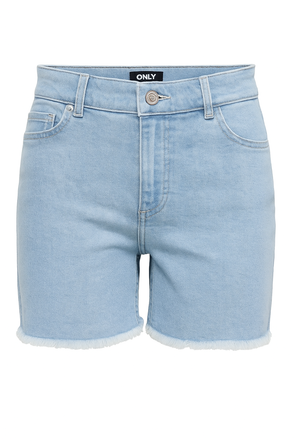 SHORT DENIM SKINNY EFECTO DESGASTADO JOSIE - Light Blue Denim