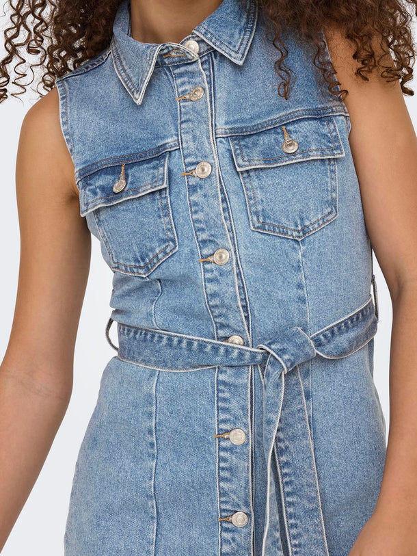 Product VESTIDO DENIM CAMISERO EMILY-Light Blue Denim - Image 6