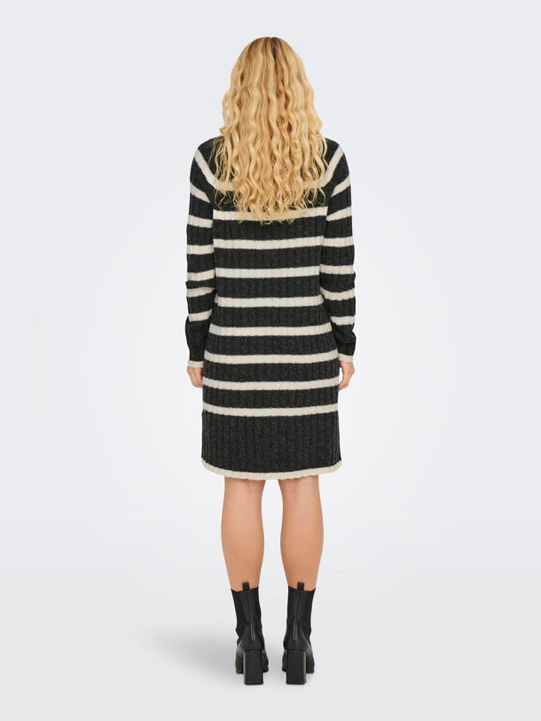 Product VESTIDO MILEY - Dark Grey Melange Stripes:BIRCH - Image 3