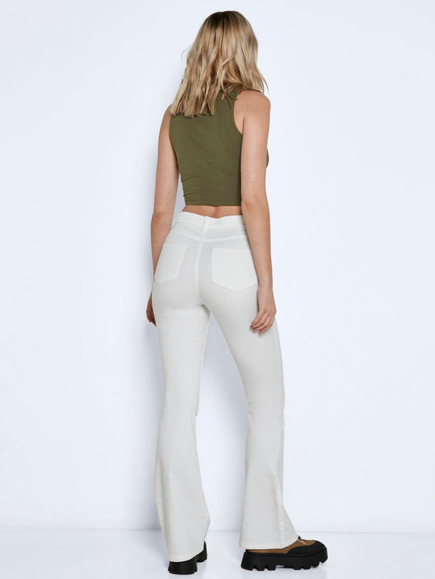 Product JEAN FLARE TIRO ALTO SALLIE - Bright White - Image 4