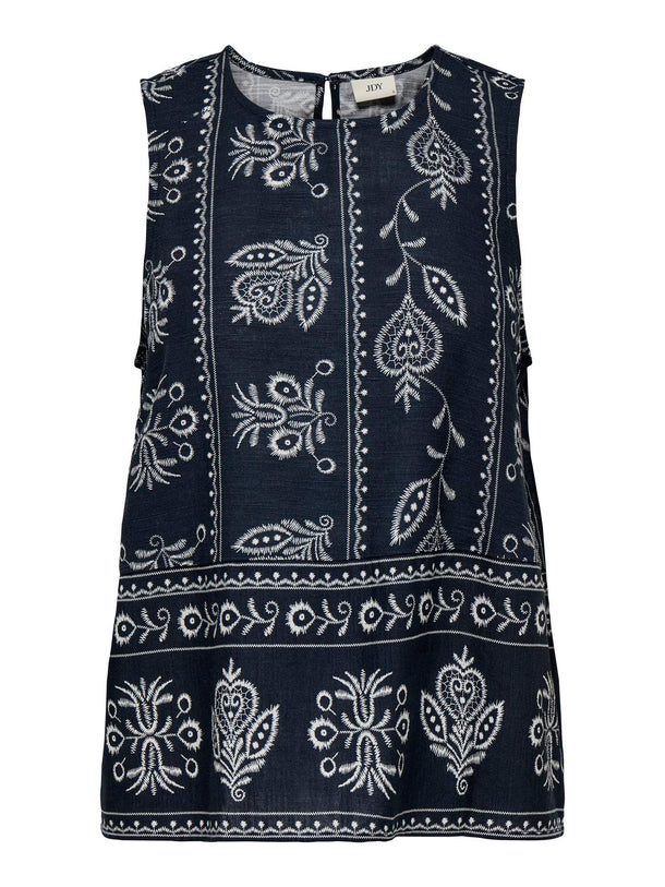 Product BLUSA LINO ESTAMPADA SOLAR-Total Eclipse AOP:CLOUD DANCER FLOWER - Image 1