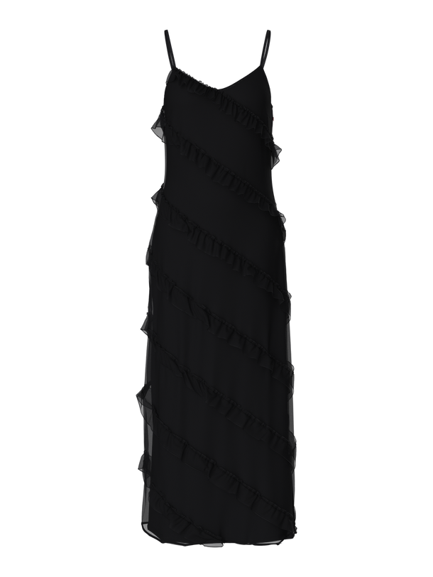 Product VESTIDO MAXI VOLANTES TWIRL-Black - Image 1