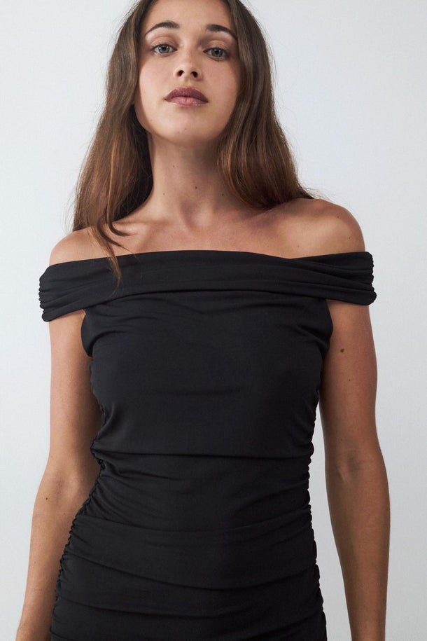 Product VESTIDO MINI DRAPEADO BMK-Black - Image 6