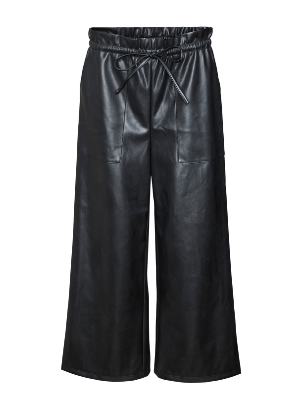Product PANTALÓN PAULINA EFECTO PIEL WIDE - Black - Image 4