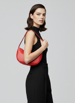 CARTERA DE HOMBRO EFECTO CUERO TESSA - Goji Berry Detail:Silver trim