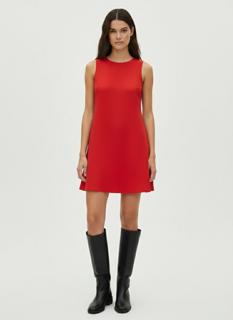 VESTIDO MINI CON CUELLO REDONDO IKKE-Adrenaline Rush