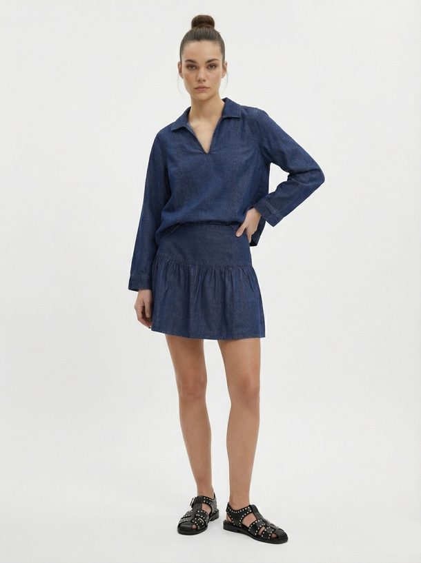 Product MINI FALDA DENIM CASSIDY-Medium Blue Denim - Image 2