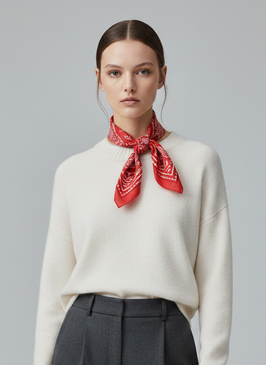 PAÑUELO CUADRADO ANNA-Goji Berry Print:PAISLEY