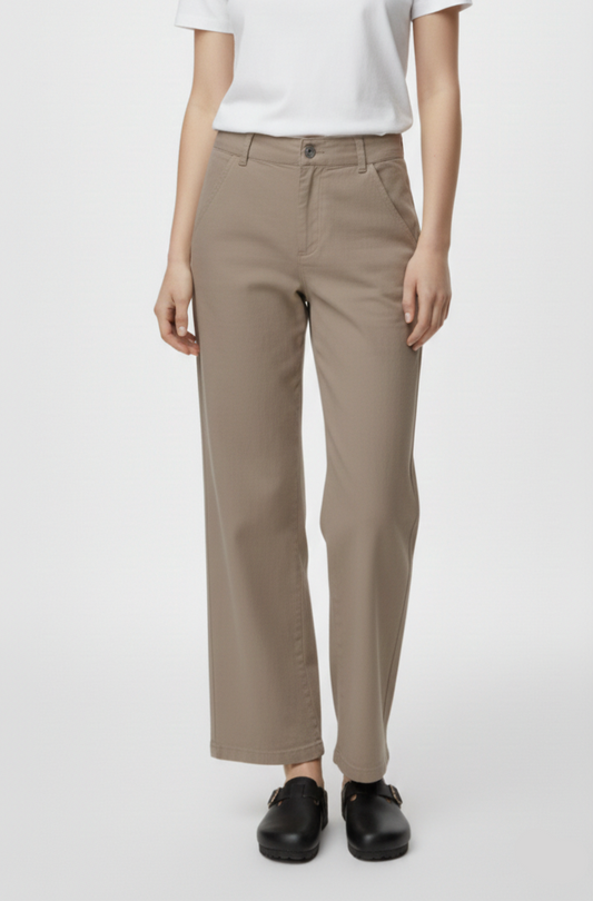 PANTALÓN WIDE LINO HOPE-Walnut