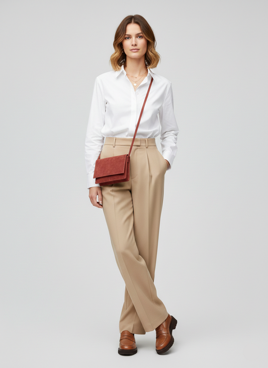 BOLSO BANDOLERA DE CUERO AUDREY - Marsala